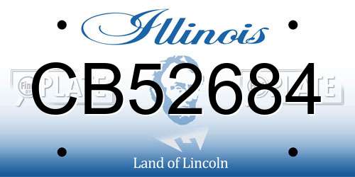 CB52684 Illinois License Plate