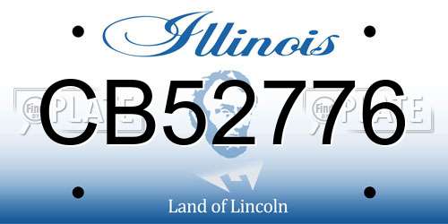 CB52776 Illinois License Plate