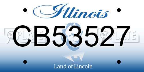 CB53527 Illinois License Plate
