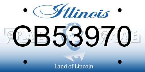 CB53970 Illinois License Plate