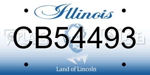 CB54493 Illinois License Plate