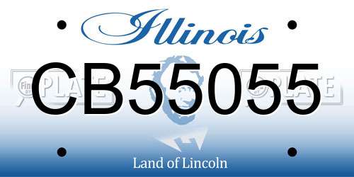 CB55055 Illinois License Plate
