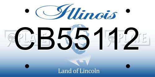 CB55112 Illinois License Plate