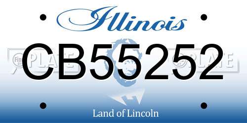 CB55252 Illinois License Plate