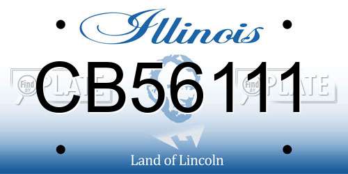 CB56111 Illinois License Plate