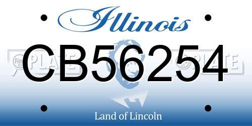 CB56254 Illinois License Plate