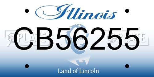 CB56255 Illinois License Plate