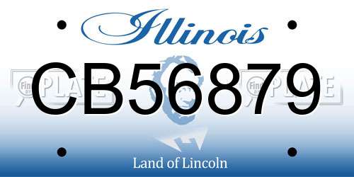 CB56879 Illinois License Plate