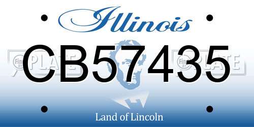 CB57435 Illinois License Plate