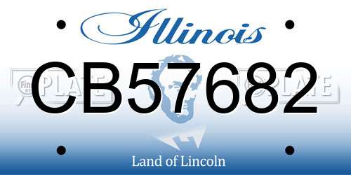 CB57682 Illinois License Plate