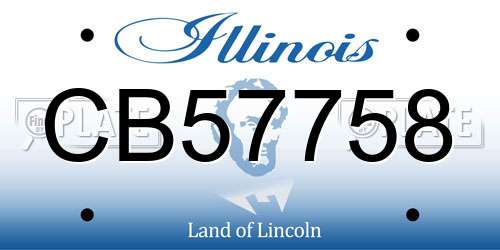 CB57758 Illinois License Plate