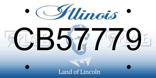 CB57779 Illinois License Plate