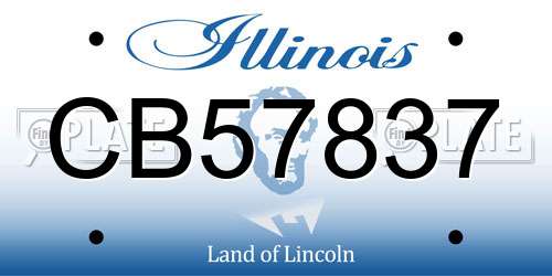 CB57837 Illinois License Plate