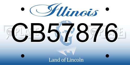 CB57876 Illinois License Plate