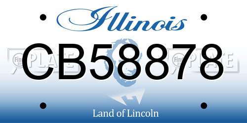 CB58878 Illinois License Plate