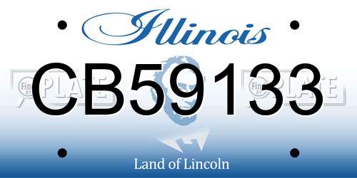 CB59133 Illinois License Plate