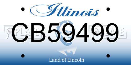 CB59499 Illinois License Plate