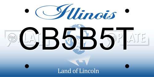 CB5B5T Illinois License Plate