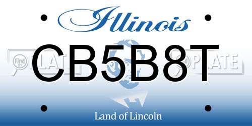 CB5B8T Illinois License Plate