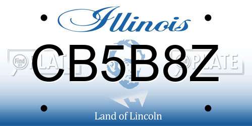 CB5B8Z Illinois License Plate