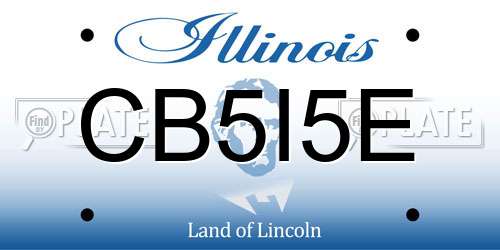 CB5I5E Illinois License Plate