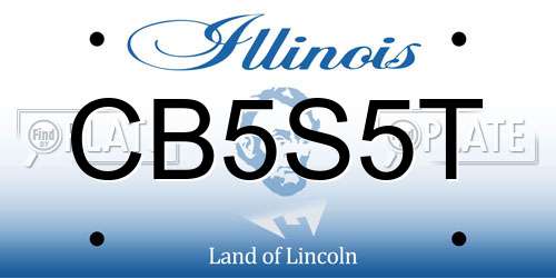 CB5S5T Illinois License Plate