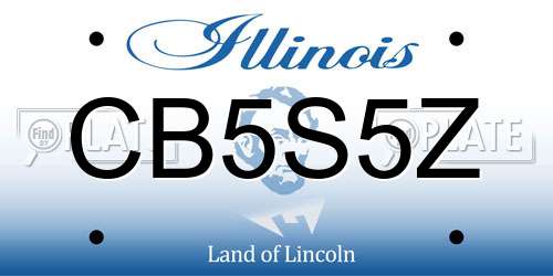 CB5S5Z Illinois License Plate