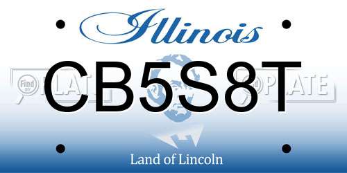 CB5S8T Illinois License Plate