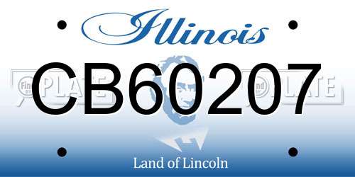 CB60207 Illinois License Plate