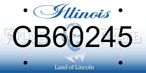 CB60245 Illinois License Plate