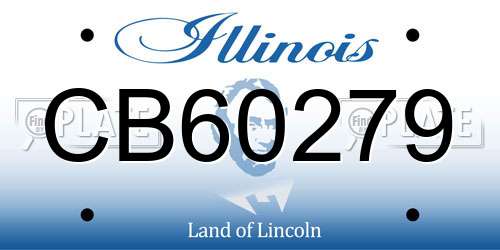 CB60279 Illinois License Plate