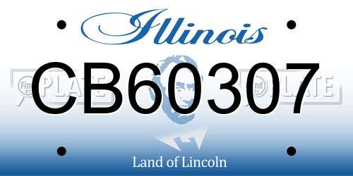 CB60307 Illinois License Plate