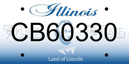 CB60330 Illinois License Plate