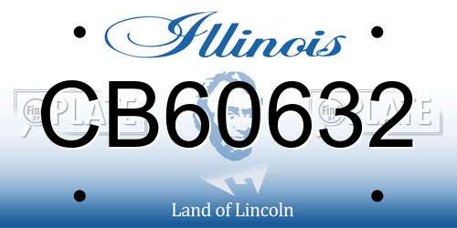 CB60632 Illinois License Plate