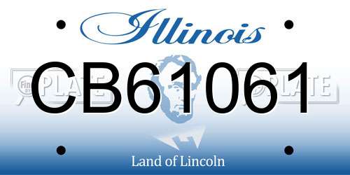 CB61061 Illinois License Plate