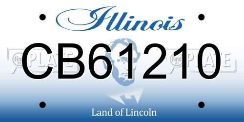 CB61210 Illinois License Plate