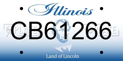 CB61266 Illinois License Plate