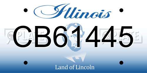 CB61445 Illinois License Plate