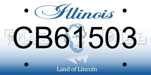 CB61503 Illinois License Plate