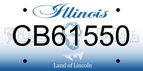 CB61550 Illinois License Plate