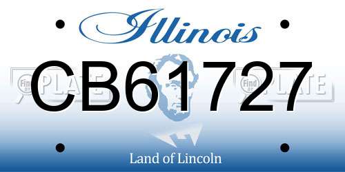 CB61727 Illinois License Plate