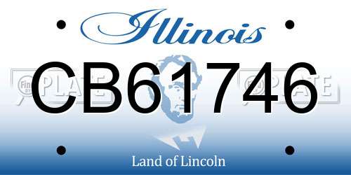 CB61746 Illinois License Plate