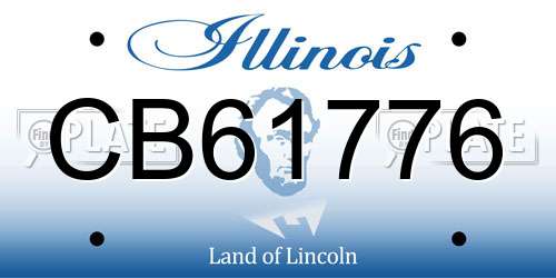 CB61776 Illinois License Plate