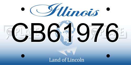CB61976 Illinois License Plate