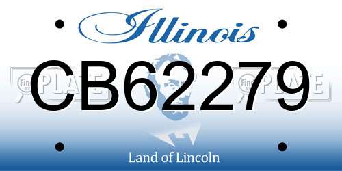 CB62279 Illinois License Plate