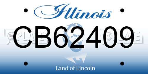 CB62409 Illinois License Plate