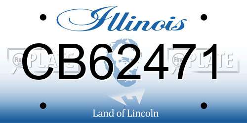 CB62471 Illinois License Plate