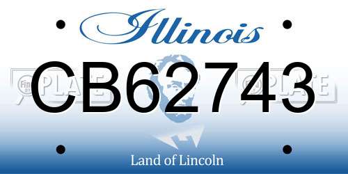 CB62743 Illinois License Plate