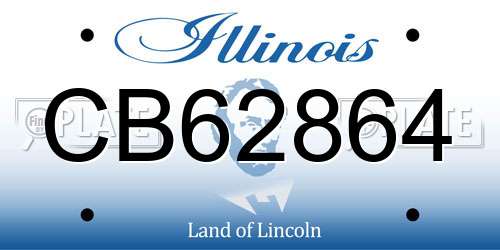 CB62864 Illinois License Plate