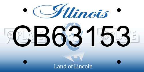 CB63153 Illinois License Plate